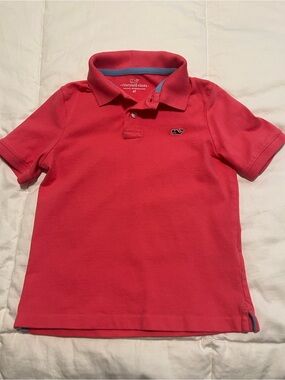 Vineyard Vines Kids Polo in Coral-Red